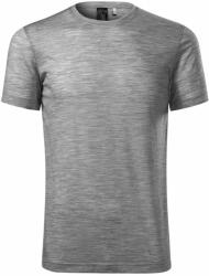 MALFINI Férfi póló Merino Rise - Sötétszürke melírozott | L (1571215)