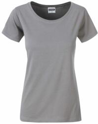 Daiber Tricou clasic de damă din bumbac organic 8007 - Gri oțel | 2XL (8007-1772800)