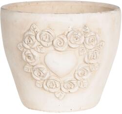 Clayre & Eef Ghiveci pentru flori ceramica crem Ø 17 cm x 17 H (6TE0278M)