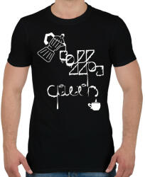 printfashion CoffeeQueenWhite - Férfi póló - Fekete (5581626)