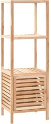 vidaXL Dulap depozitare baie, 39, 5x35, 5x123 cm, lemn de nuc masiv (247099) - comfy