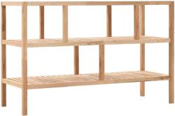 vidaXL Raft de baie, 100 x 40 x 65 cm, lemn de nuc masiv (247100) Biblioteca
