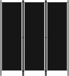 vidaXL fekete 3 paneles paraván 150 x 180 cm (320718) - vidaxl