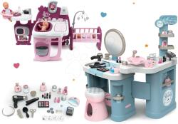 Smoby Set măsuță cosmetică electronică My Beauty Center 3in1 Smoby cu căsuță pentru păpușă - bucătărie baie dormitor (SM320240-3)