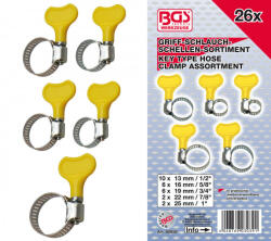 BGS technic Bilincs készlet műanyag csavaróval 26 részes (BGS 80859) (BGS-80859)