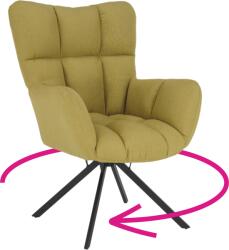 TEMPO KONDELA Dizájnos forgószék, pisztácia/fekete, KOMODO