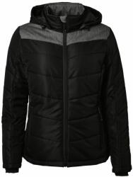 James & Nicholson (Daiber) Női steppelt téli dzseki JN1133 - Fekete / antracit melírozott | 2XL (1-JN1133-1757338)