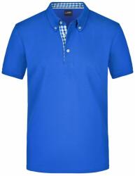 Daiber Tricou polo elegant pentru bărbați JN964 - Albastru regal / albastru regal / albă | 3XL (JN964-1700690)