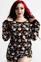 KILLSTAR Női hosszú ujjú póló (pizsama) KILLSTAR - Haunted Pumpkin - Fekete - KSRA004600