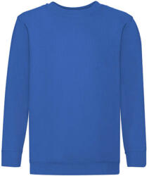 Fruit of the Loom Gyerek Pulóver Hosszú ujjú Fruit of the Loom Classic Set-In Sweat Kids - 152 (12-13), Király kék