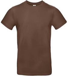 B and C Férfi rövid ujjú póló B&C #E190 T-Shirt -XL, Csokoládébarna