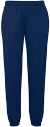 Fruit of the Loom Uniszex Nadrág Normál Fruit of the Loom Jog Pant with elasticated cuffs - M, Sötétkék (navy)
