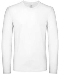 B&C Collection Férfi hosszú ujjú póló B&C #E150 LSL -2XL, Fehér