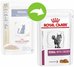 Royal Canin Veterinary Diet 24x85g Royal Canin Veterinary Feline Renal nedves macskatáp-Mix: 12 x 85 g hal + 12 x 85 g csirke