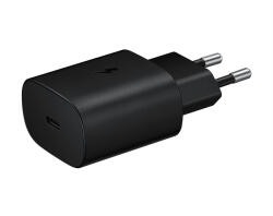Samsung EP-TA800XB Type-C hálózati gyorstöltő Type-C kábellel, 25W, fekete (Retail-pack, dobozos) (EP-TA800XBEGWW)
