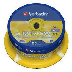 Verbatim DVD+RW Verbatim 4x, 4.7GB, 25buc, Spindle (43489)
