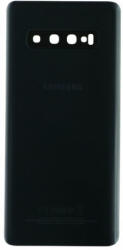 Samsung G975 Galaxy S10+, Akkufedél, (kamera plexi, ragasztó), fekete