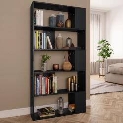 vidaXL Bibliotecă/Separator cameră, negru, 80x24x159 cm, PAL (800100) - comfy