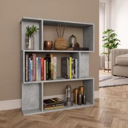 vidaXL Bibliotecă/Separator cameră, gri beton, 80 x 24 x 96 cm, PAL (800085) - comfy Biblioteca