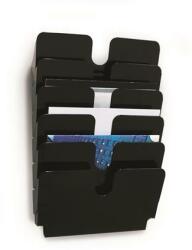 DURABLE Prospektustartó, fali, fekvő, A4, DURABLE FLEXIPLUS 6 , fekete (DB1700014061)