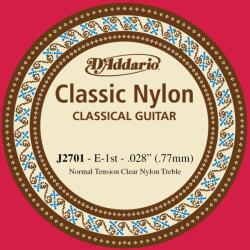 D'Addario J2701 - Student Nylon Classical Guitar Single String, Normal Tension, First String - C141CC