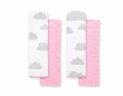  BabyLion Prémium Biztonsági öv védő - Minky - Rózsaszín felhők - babylion