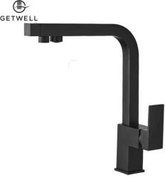 Getwell Square-W, 3 utas Konyhai Csap Víztisztítókhoz fekete színben (GW229B)