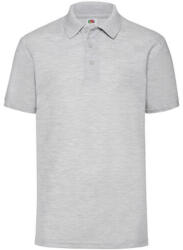 Fruit of the Loom Férfi Galléros póló Rövid ujjú Fruit of the Loom Polo Blended Fabric - 4XL, Heather szürke