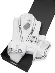Soft Cotton MARINE MAN férfi fürdőköpeny ajándákcsomagolásban + törölköző+ papucs L + papucs (42/44) + törölköző + box Fehér / White