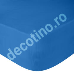 Decotex Style Cearceaf de pat ranforce, 100% bumbac, albastru electric