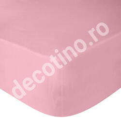 Decotex Style Cearceaf de pat ranforce, 100% bumbac, roz deschis