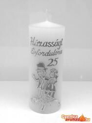  Tuskó gyertya nagy díszített - Házassági évfordulóra
