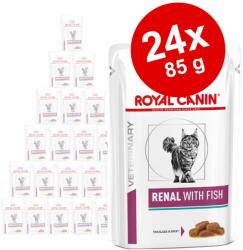 Royal Canin Veterinary Diet 24x85g Royal Canin Veterinary nedves macskatáp- Renal hal
