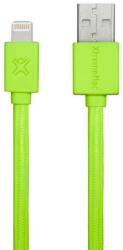 XtremeMac szövet borítású lapos Lightning kábel - Zöld (XCL-USB-53)