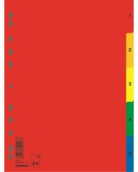 DONAU Index plastic color, numeric 1- 5, extra wide, A4+, 120 microni, DONAU (DN-7708095PL-99) - ihtis