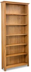 vidaXL Bibliotecă cu 6 rafturi, 80 x 22, 5 x 180 cm, lemn masiv stejar (244470) - vidaxl