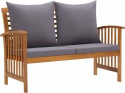 vidaXL Bancă de grădină cu perne, 119 cm, lemn masiv de acacia (310261)