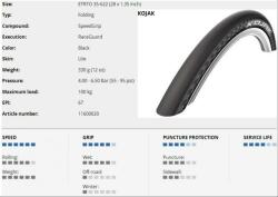 Schwalbe Külső 622-35 (28x1.35) Kojak Perf Hajt Hs385 Rg Spgrip Ls 330g