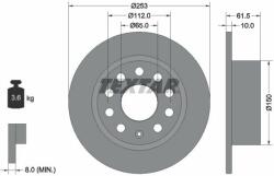 TEXTAR Disc frana TEXTAR PRO 92306603 (92306603)