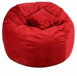 Pufrelax Комплект, Барбарон и декоративна възглавница, 600л. , King Size - Red Diamond, Перящ се калъф, Трансформира се в легло, Пълнеж с микс от мемори пяна и дунапрен, Гама Plush Honey