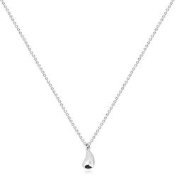 Ekszer Eshop 925 ezüst nyaklánc - tükörfényes csepp gyémánttal, lánc