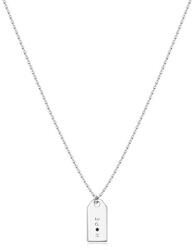 Ekszer Eshop Fekete gyémánt - 925 ezüst nyaklánc, fényes tábla, " HOPE" felirat