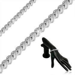 Ekszer Eshop 925 Ezüst karkötő - kerek, ovális láncszemek kapcsolódásával, kis matróz zárral