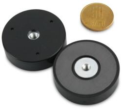Magneo Smart Magnet ferită inel 43 x 10 x 12, 5 mm tip oală în carcasă de plastic negru cu filet M5