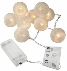 Nexos LED dekoráció gömbös fényfüzér 10 LED meleg fehér