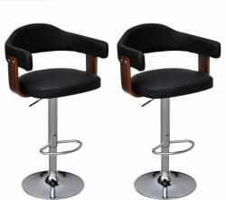 vidaXL Scaune de bar, 2 buc. , lemn curbat (241690)