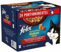 FELIX Felix "Sensations" Pliculețe 24 x 85 g - Vită, pui, rață, miel în gelatină