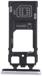 tel-szalk-19295864 Sony Xperia 1 / Xperia XZ4 ezüst SIM & SD kártya tálca (tel-szalk-19295864)