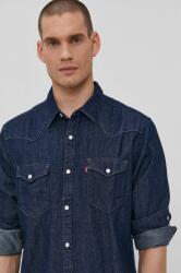 Levi's pamut ing férfi, galléros, sötétkék, regular - sötétkék XL - answear - 26 990 Ft