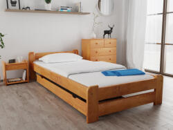 Pat Emily 90x200 cm, arin Saltele: Cu saltele Somnia 18 cm, Somiera pat: Fara somiera